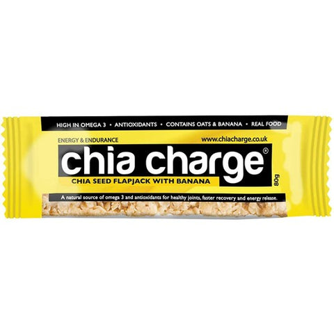 Chia Charge Banana Chia Seed Flapjack 80g (Pack of 3)
