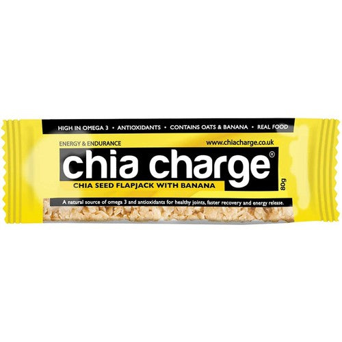 Chia Charge Banana Chia Seed Flapjack 80g (Pack of 3)