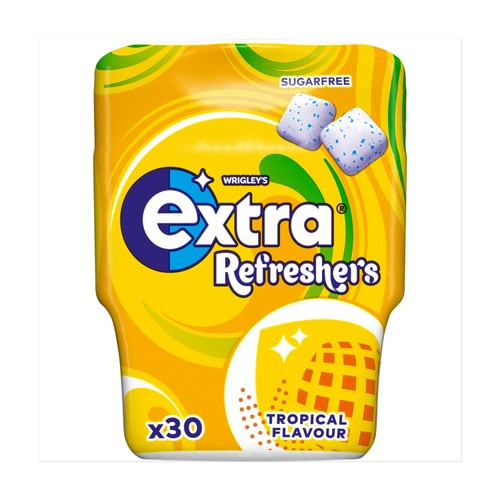 Extra Refreshers Tropical Flavour Sugarfree Bottle 30 Pieces 67g (Pack 6)