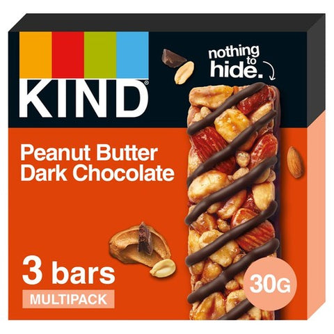KIND Peanut Butter Dark Chocolate Snack Bars Multipack 3 x 30g (Pack of 3)