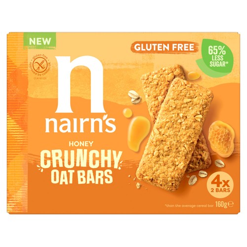 Nairn's Gluten Free Crunchy Oat Bars Honey 160g (Pack of 3)