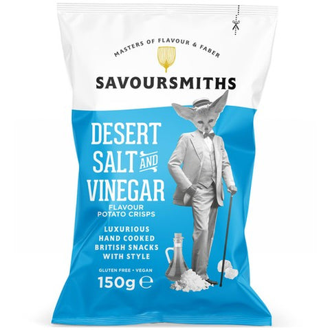 Savoursmiths Desert Salt & Vinegar Luxury Crisps 150g (Pack of 3)