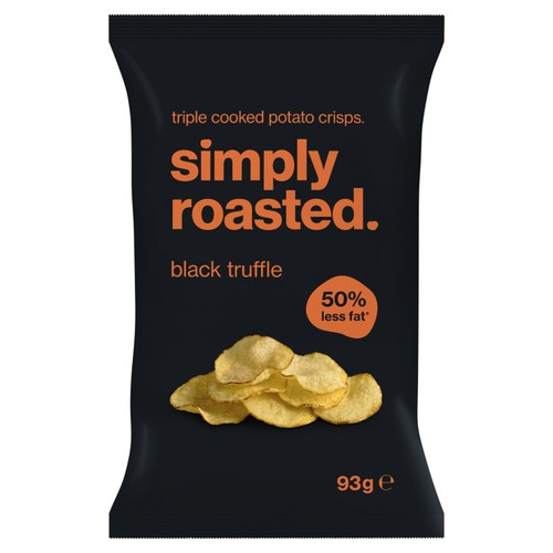 Simply Roasted Black Truffle Crisps 93g (Pack of 6)