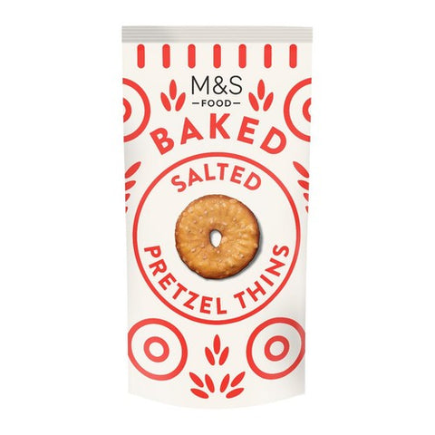 M&S Salted Pretzel Thins 80g (Pack of 6)