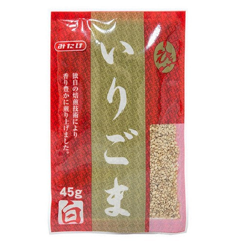 Mitake Irigoma Shiro Roasted White Sesame Seeds 60g (Pack of 3)
