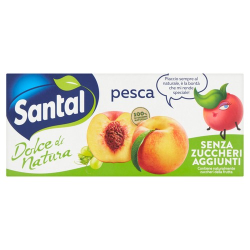 Santal No Sugar Peach 3 x 200ml (Pack of 2)
