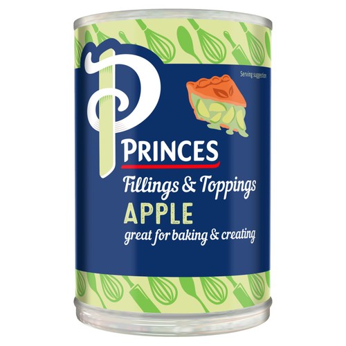 Princes Apple Fruit Filling 410g (Pack of 2)