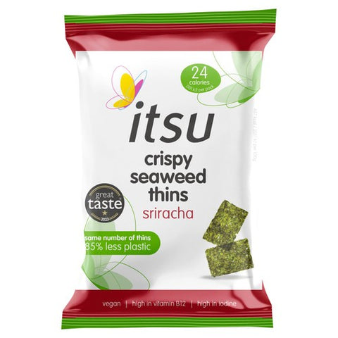 itsu Sriracha Crispy Seaweed Thins 5g (Pack of 6)