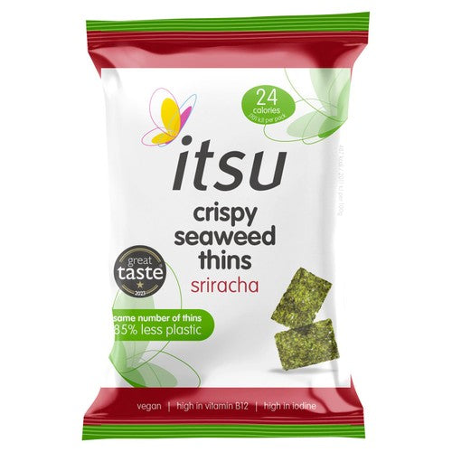 itsu Sriracha Crispy Seaweed Thins 5g (Pack of 6)