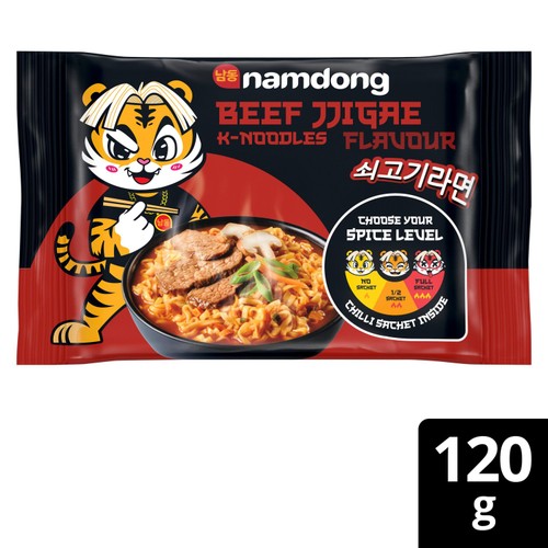 Namdong Beef Jjigae Korean-style Noodle Block 120g (Pack of 3)