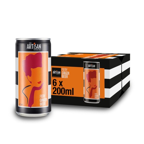 Artisan Drinks Co. Fiery Ginger Beer Cans 6 x 200ml (Pack of 2)