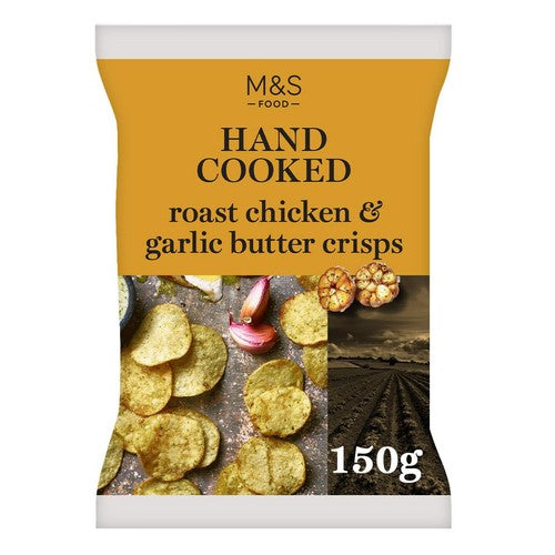 M&S Roast Chicken & Garlic Butter Crisps 150g (Pack of 3)