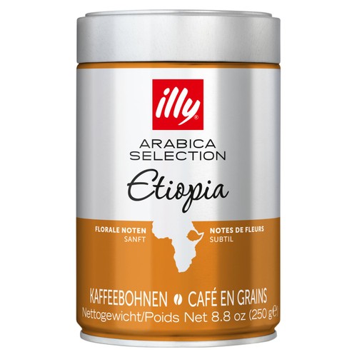 illy Monoarabica Ethiopia Yirgacheffe Beans 250g (Pack of 2)