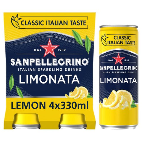San Pellegrino Classic Taste Lemon 4 x 330ml (Pack of 2)