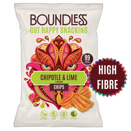 Boundless, Chipotle & Lime Chips, Sharing Bag 80g (Pack of 6)
