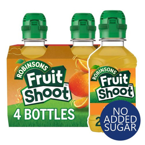 Fruit Shoot Orange No Added Sugar 4 x 200ml (Pack of 2)