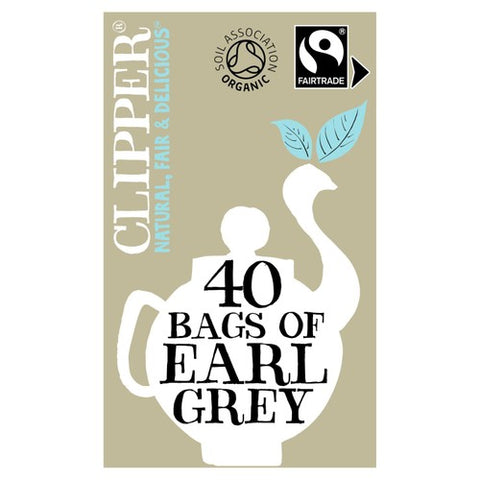Clipper Organic & Fairtrade Earl Grey Tea Bags 40's (Pack of 2)
