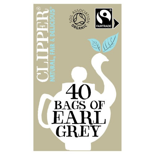 Clipper Organic & Fairtrade Earl Grey Tea Bags 40's (Pack of 2)