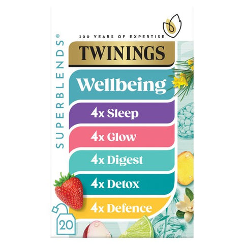 Twinings Superblends Wellbeing Collection Variety Pack 20's (Pack of 3)