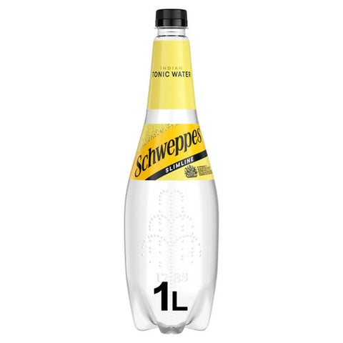 Schweppes Slimline Tonic Water 1L (Pack of 2)