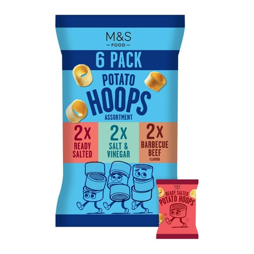 M&S Potato Hoops Assortment Pack 6 x 25g (Pack of 3)
