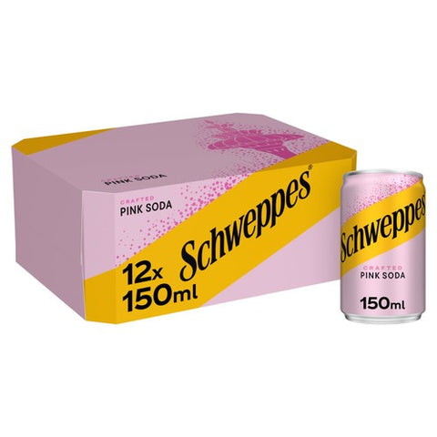 Schweppes Pink Soda 12 x 150ml (Pack of 2)