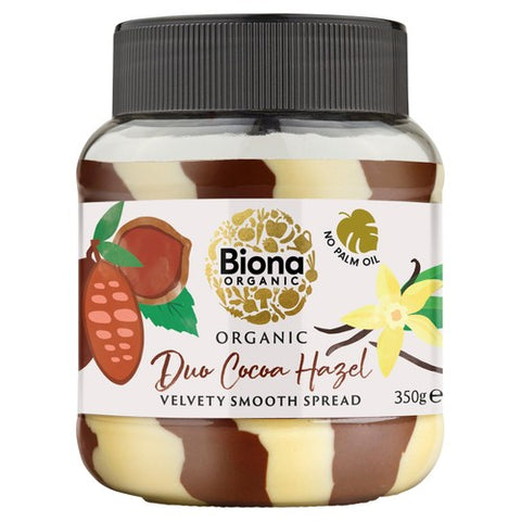 Biona Organic Duo Chocolate Hazelnut Spread 350g (Pack of 2)