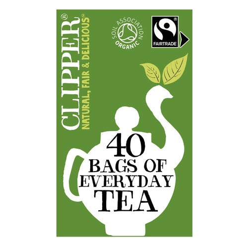 Clipper Organic & Fairtrade Everyday Tea Bags 40's (Pack of 2)