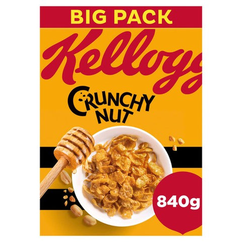 Kellogg's Crunchy Nut Breakfast Cereal 840g (Pack of 3)