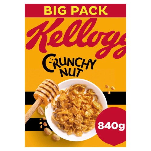 Kellogg's Crunchy Nut Breakfast Cereal 840g (Pack of 3)