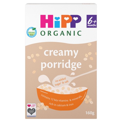 HiPP Organic Creamy Porridge 6+ Months 160g (Pack of 3)