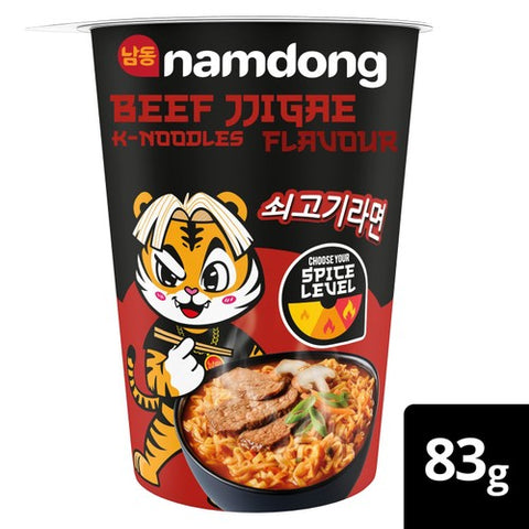 Namdong Beef Jjigae Korean-style Noodle Pot 83g (Pack of 2)