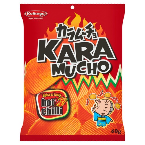 Koikeya Karamucho Hot Chilli Potato Snack 60g (Pack of 6)