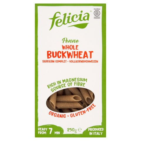 Felicia Gluten Free Organic Buckwheat Penne Pasta 250g (Pack of 3)