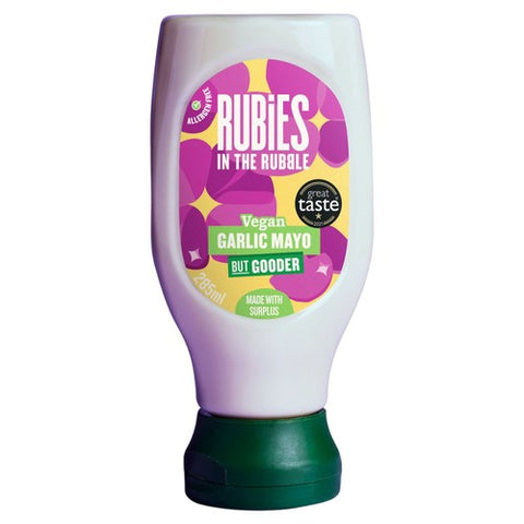 Rubies in the Rubble Squeezy Garlic Vegan Mayonnaise 285ml (Pack of 2)