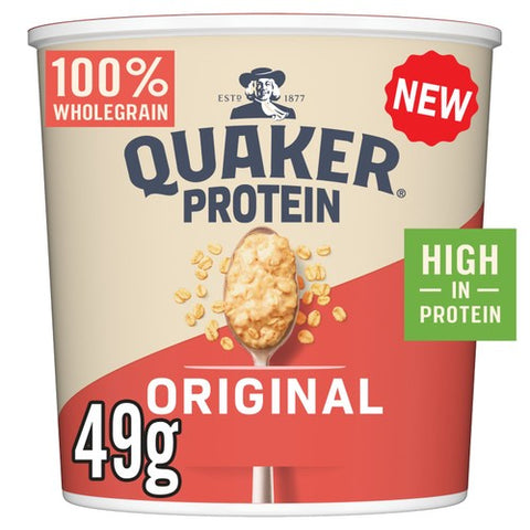 Quaker Oats High Protein Original Porridge Pot 49g (Pack of 3)