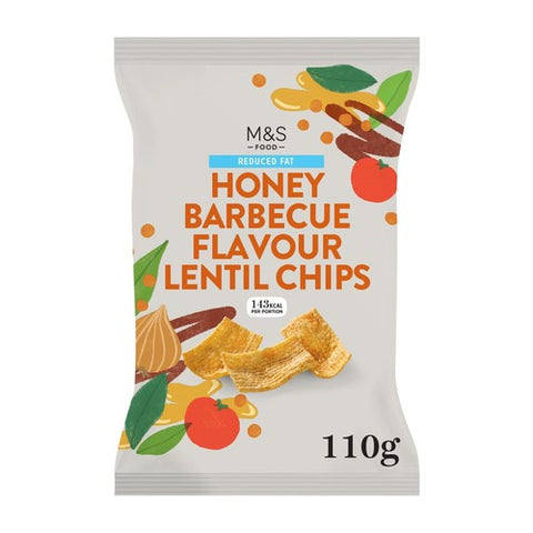 M&S Honey Barbecue Flavour Lentil Chips 110g (Pack of 3)
