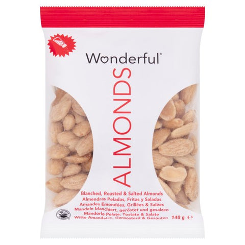 Wonderful Almonds Blanched Roasted & Salted 140g (Pack of 3)