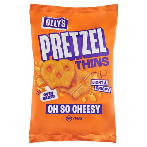 Olly's Pretzel Thins - Oh So Cheesy 140g (Pack of 3)