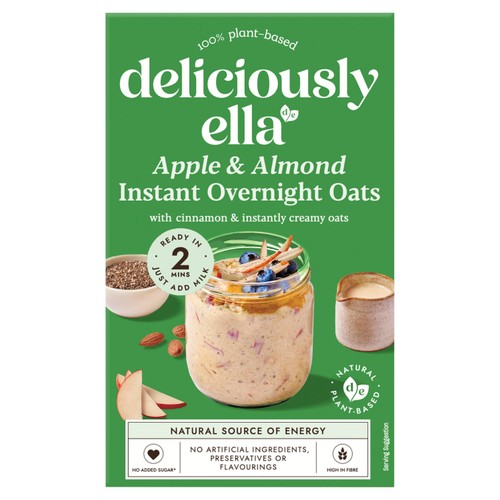 Deliciously Ella Apple Almond Instant Overnight Oats 360g (Pack of 3)