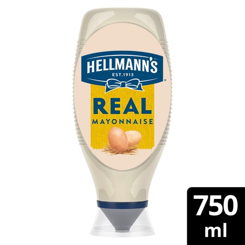 Hellmann's Real Squeezy Mayonnaise 750ml (Pack of 2)
