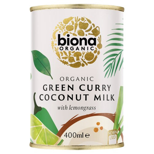 Biona Organic Green Curry Coconut Milk 400ml (Pack of 3)