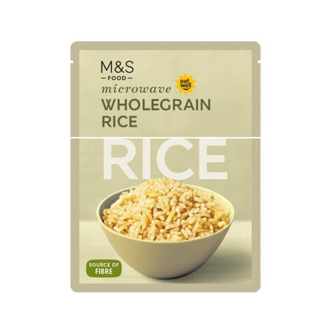M&S Microwave Wholegrain Rice 250g (Pack of 2)