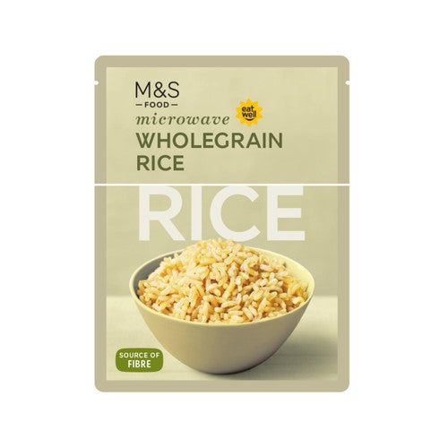 M&S Microwave Wholegrain Rice 250g (Pack of 2)