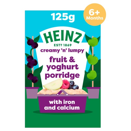 Heinz Fruit Yogurt Porridge Baby Food 6+ Months 125g (Pack of 2)