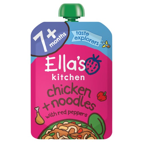 Ella's Kitchen Chicken and Noodles Baby Food Pouch 7+ Months 130g (Pack of 2)
