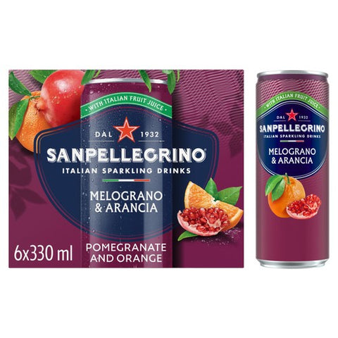 San Pellegrino Pomegranate & Orange 6 x 330ml (Pack of 2)