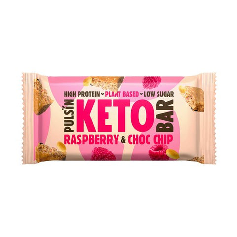 Pulsin Keto Bar Raspberry & Choc Chip 50g (Pack of 3)