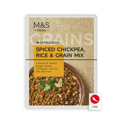 M&S Microwave Spiced Chickpea Rice & Grain Mix 250g (Pack of 2)