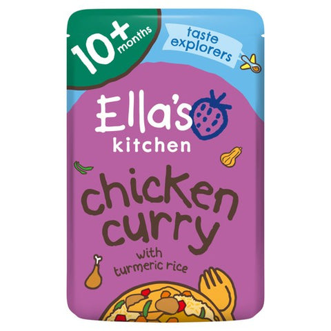 Ella's Kitchen Chicken Curry with Veggie Rice Pouch 10+ Months 190g (Pack 2)